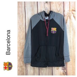 💸FCBarcelona Zippered Hoodie Size Small